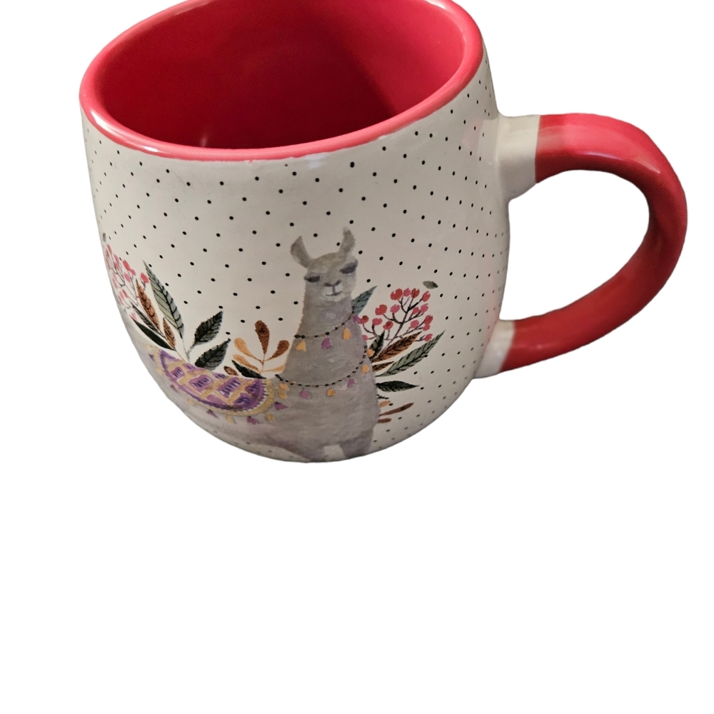 Llama Oversized Mug Nicole Miller Home 4.5" tall 3.5" diameter 16 Oz - Picture 2 of 3